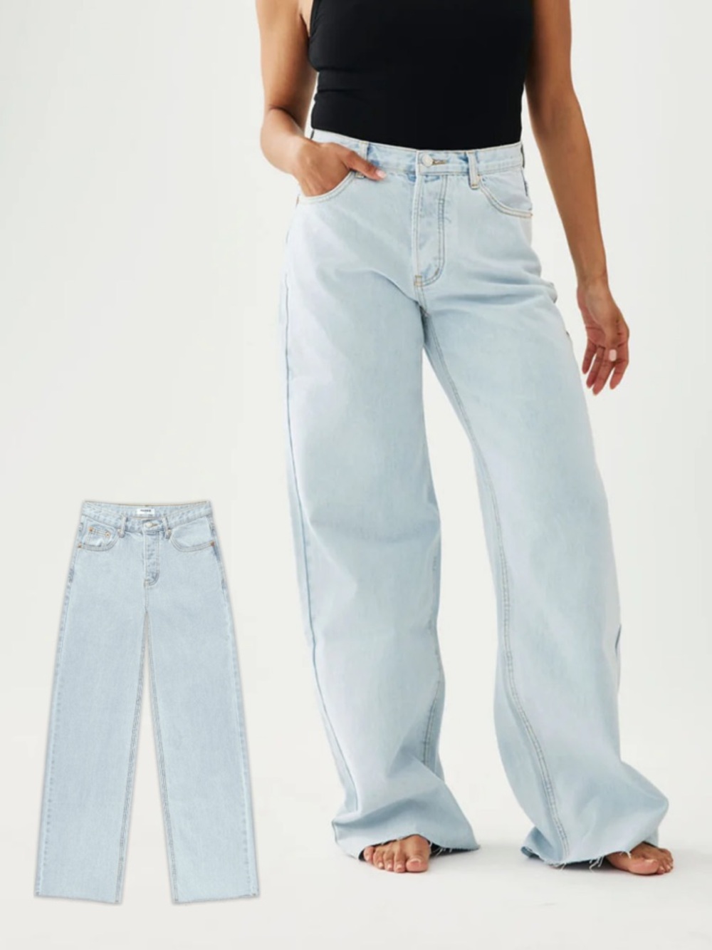 Parke Light Wash Low Rise Baggy Jean